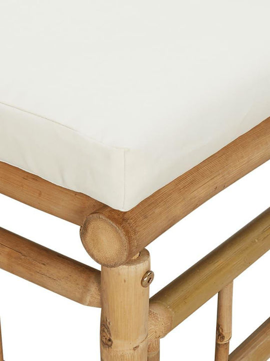Garten- und Outdoor-Möbelsets 3 Stück Weiß mit Kissen