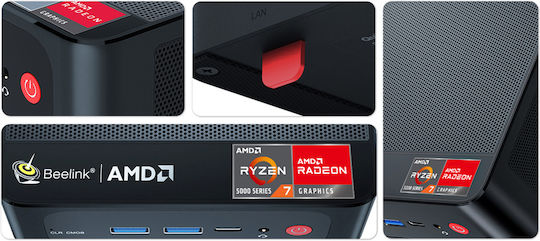 Beelink SER5 Pro Mini PC (Ryzen 7 5800H/16GB DDR4/500GB SSD/W11