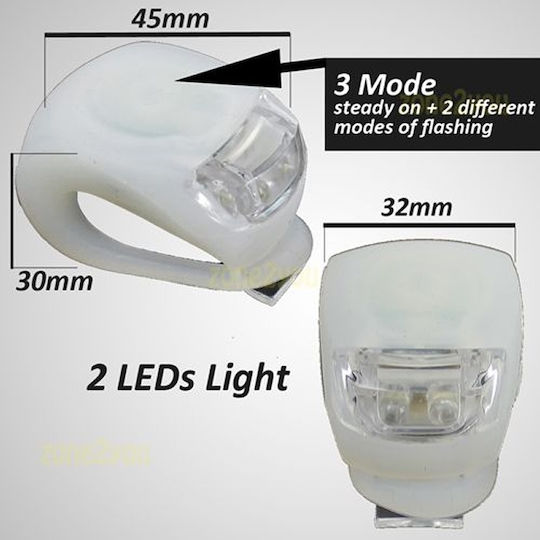 HJ008-2 Bicycle Lights Set Silicone LED White/Red