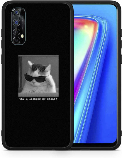 Smartfits Meme Cat Umschlag Rückseite Kunststoff Schwarz (Realme 7 5G)