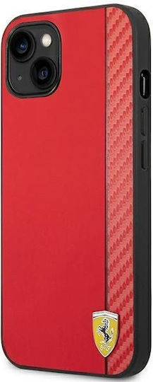 Ferrari On Track Carbon Stripe Back Cover Plastic Roșu (iPhone 14 Plus)