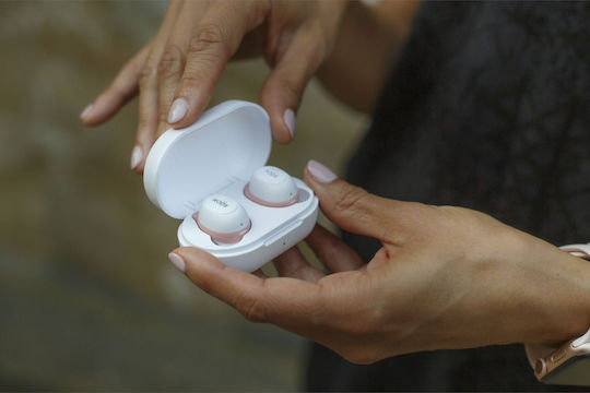 Boompods Boombuds GS Bluetooth Handsfree Căști cu Rezistență la Transpirație și Carcasă de Încărcare Alb