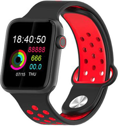 T55 Smartwatch mit Pulsmesser (Black/Red)