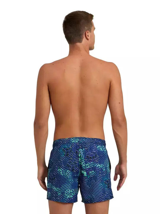 Arena Men's Swimwear Shorts Blue with Patterns