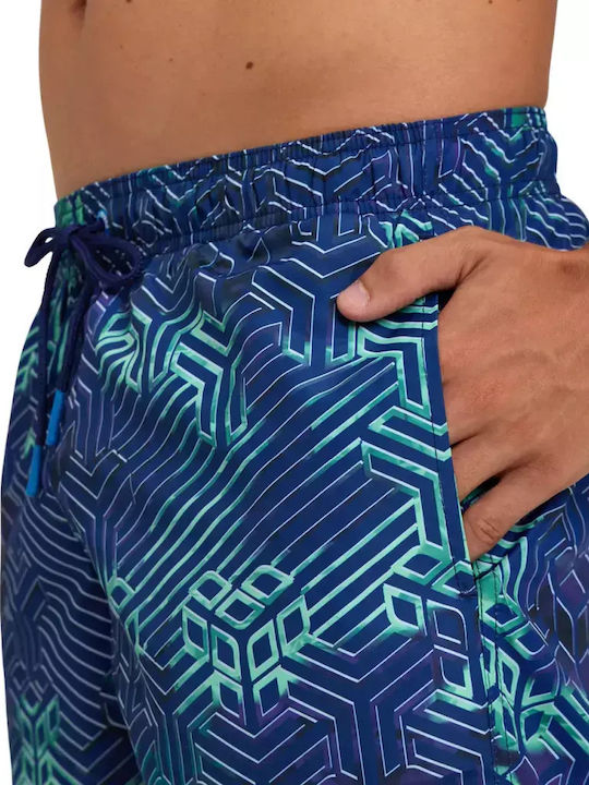 Herren Badebekleidung Shorts Blau mit Mustern