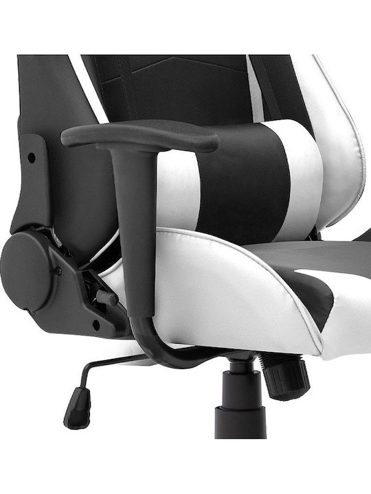 Megapap Alonso Scaun Gaming Din piele ecologică Alb/negru