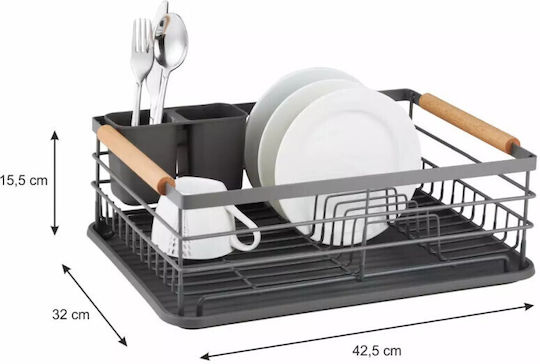 KING Hoff KH 1729 Metallic Gray Sink Strainer 42.5x32x15.5cm