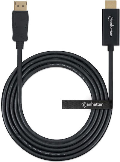 Manhattan Cable DisplayPort male - HDMI male 1m Black (152662)