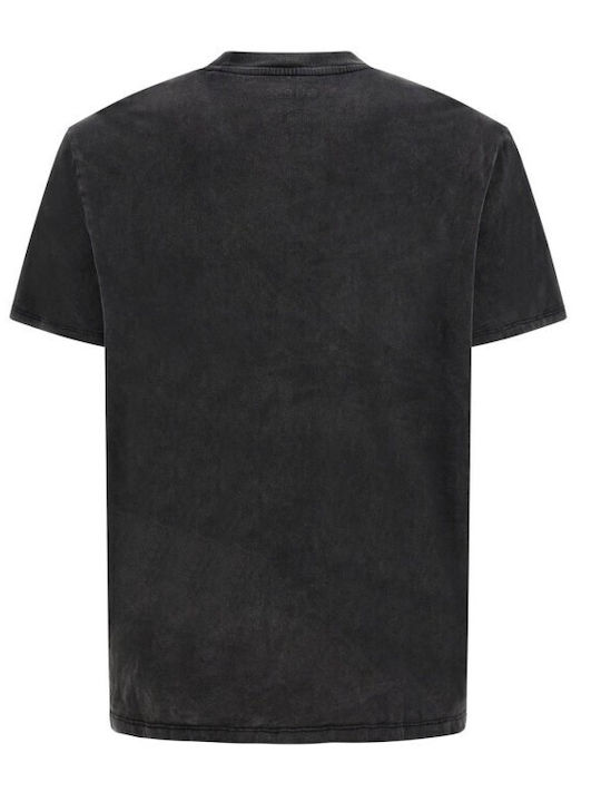 Guess T-shirt Bărbătesc cu Mânecă Scurtă Negru