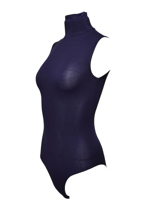 Sleeveless Turtleneck Bodysuit Marine
