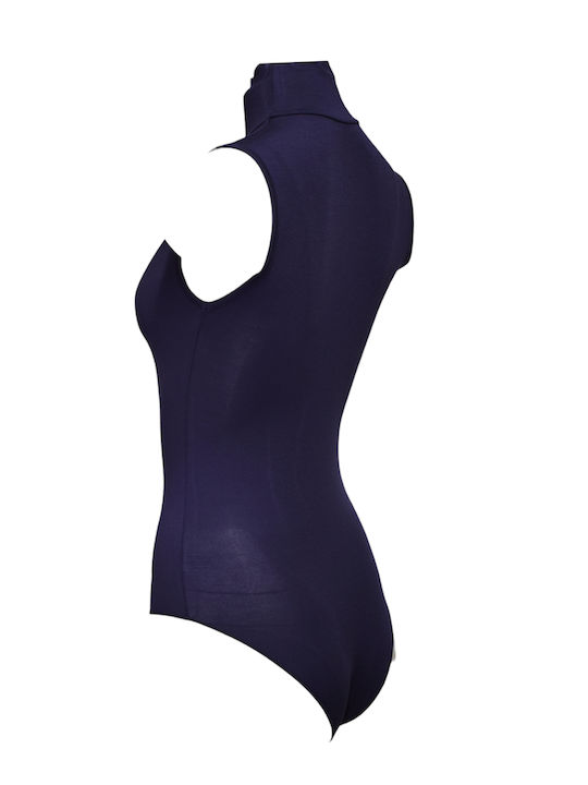 Sleeveless Turtleneck Bodysuit Marine