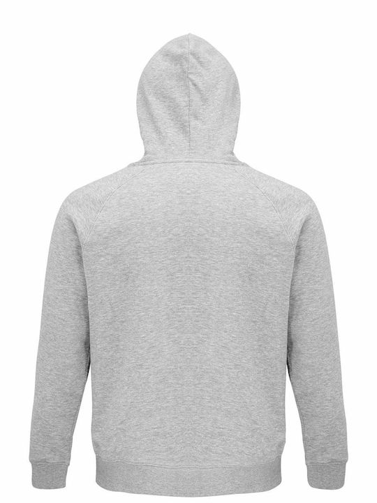 Kapuzenpullover Unisex Bio "CPU Heart" Grau Melange