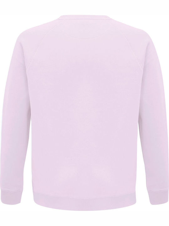 Sweatshirt Unisex Organic " Deep Purple " Creamy Pink