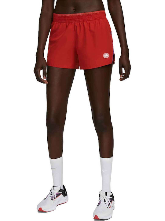 10k Icon Clash Γυναικείο Αθλητικό Σορτς Dri-Fit Κόκκινο