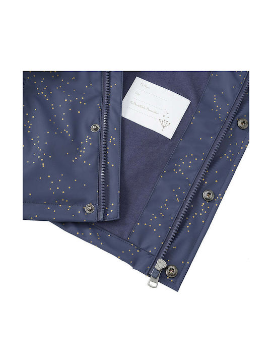 Waterproof Kids' Casual Jacket Short with Hood Navy Blue