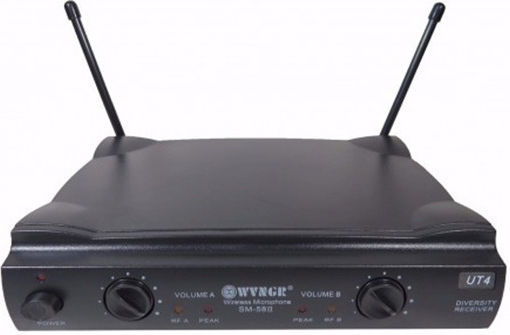 WVNGR Karaoke Amplifier With Wireless Microphones SM-58II SM-58 Black