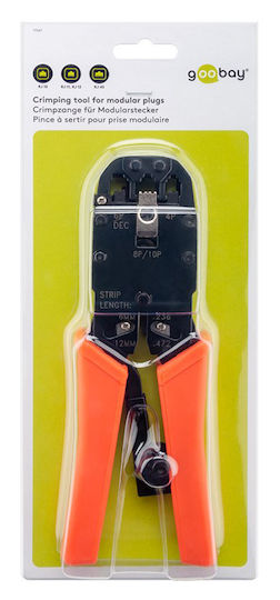 Goobay Ethernet Internet Cable Crimping Plier RJ12, RJ11, RJ45, RJ10 77267