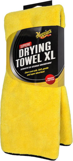 Meguiar's Supreme Drying Towel XL Cloth Microfiber Drying for Body Car 1050gsm Yellow 85x55cm