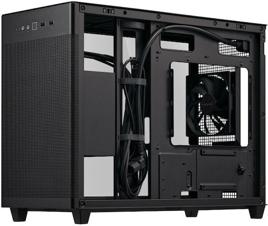 Asus Prime AP201 TG Gaming Micro Tower Κουτί Υπολογιστή με Πλαϊνό Παράθυρο Black