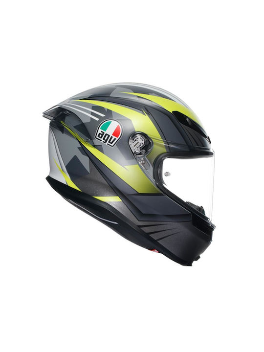 AGV K6 Excite Full Face Helmet with Pinlock ECE 22.05 1255gr Camo/Yellow Fluo