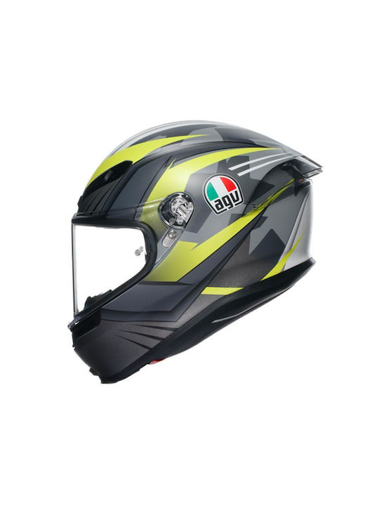 AGV K6 Excite Excite Matt Camo/Yellow Fluo Motorcycle Helmet Full Face ECE 22.05 1255gr with Pinlock