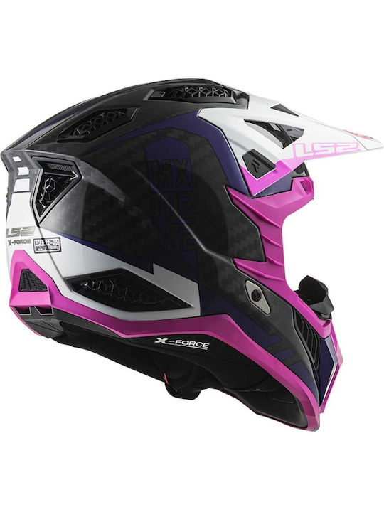 LS2 X703 X-Force Motocross Helmet DOT / ECE 22.06 1200gr Victory Pink/Violet