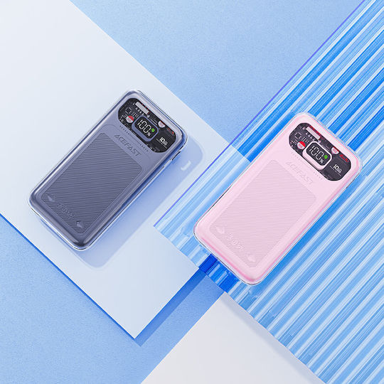 Acefast M1 Sparkling Series Power Bank 10000mAh 30W mit USB-A Ausgangsanschlüsse und USB-C Ausgangsanschlüsse Power Delivery / Schnellladung / PPS Grau