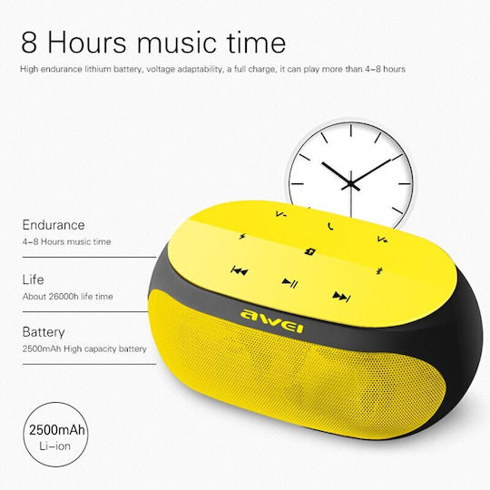 Awei Y200 Bluetooth Speaker 9W with Battery Life up to 8 hours Black