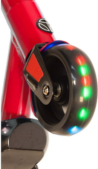 MomoDesign Flasher Ηλεκτρικό Παιδικό Πατίνι με 14km/h Max Ταχύτητα και 8km Αυτονομία σε Κόκκινο Χρώμα