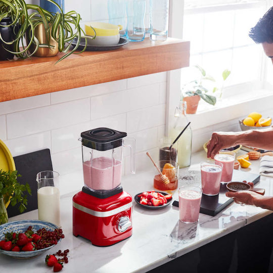 Kitchenaid Епаггелматико Блендер 0.65кВт Red с Капацитет на Каната 1.4лт 18x21.6x37.6см