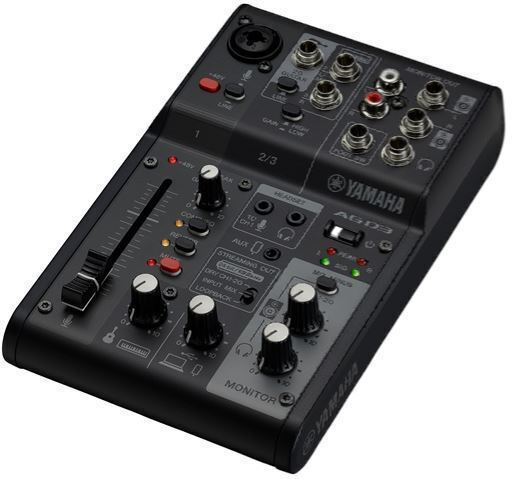 Yamaha AG03MK2 Live Streaming Pack AG03MK2-B Εξωτερική Επαγγελματική Κάρτα Ήχου με Σύνδεση USB Black