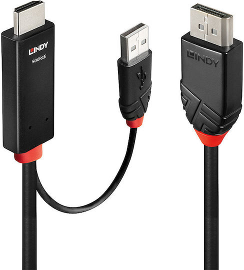 Lindy Cable DisplayPort male - HDMI male 3m Black (41500)