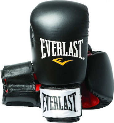 Everlast Leather Fighter 1100 Leather Boxing Competition Gloves Black