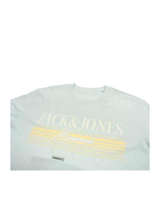 Jack & Jones T-shirt Bărbătesc cu Mânecă Scurtă Alb