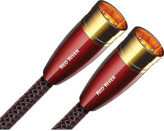 Audioquest Red River XLR male to XLR male 1.5m Cable Red (RRIVER01.5X)