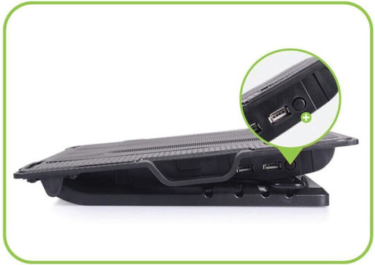 Techly Cooling Pad για Laptop έως 17.3" με 1 Ανεμιστήρα και Φωτισμό (ICOOL-CP12TY)