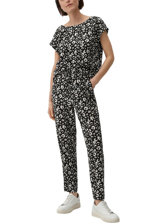Women's Blouse Short Sleeve Animal Print Multicolour