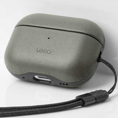 Uniq Terra Case Leather Lichen Green for Apple AirPods Pro 2