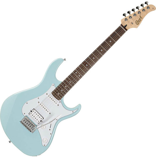 Cort Electric Guitar Series with Pickups in HSS Layout , Tremolo, Jatoba Fretboard in Sky Blue