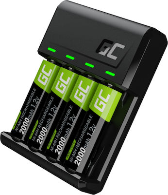 Green Cell VitalCharger USB 4 Batteries Ni-MH Size AA/AAA Set with 4x AA 2000mAh