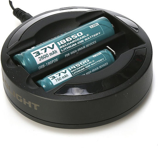 Olight Omni-Dok Зарядно 2 за батерии Li-ion/Ni-MH Размер AA/AAA/18650/16340/14500 в Черен цвят
