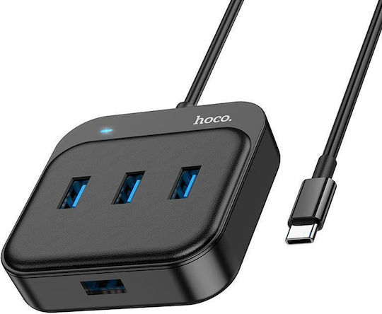 Hoco HB31 USB Хъб с 4 USB 3.0 Порта и USB-C Връзка