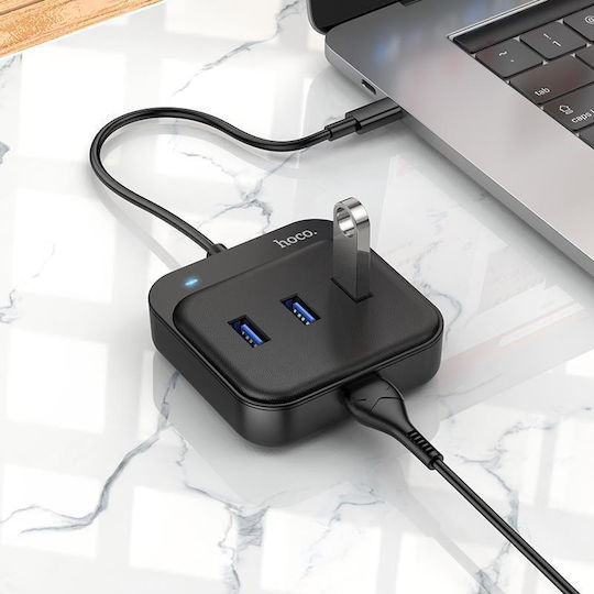 Hoco HB31 USB Хъб с 4 USB 3.0 Порта и USB-C Връзка