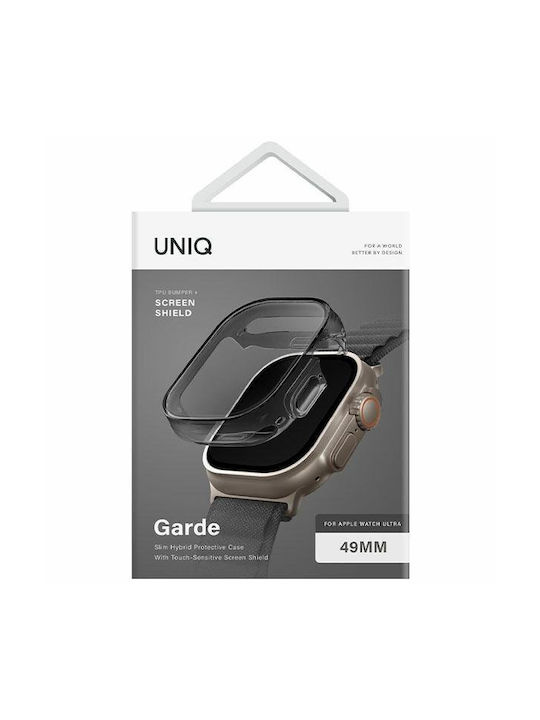 Uniq Garde Θήκη Σιλικόνης με Τζαμάκι Smoked Grey για το Apple Watch Ultra 49mm