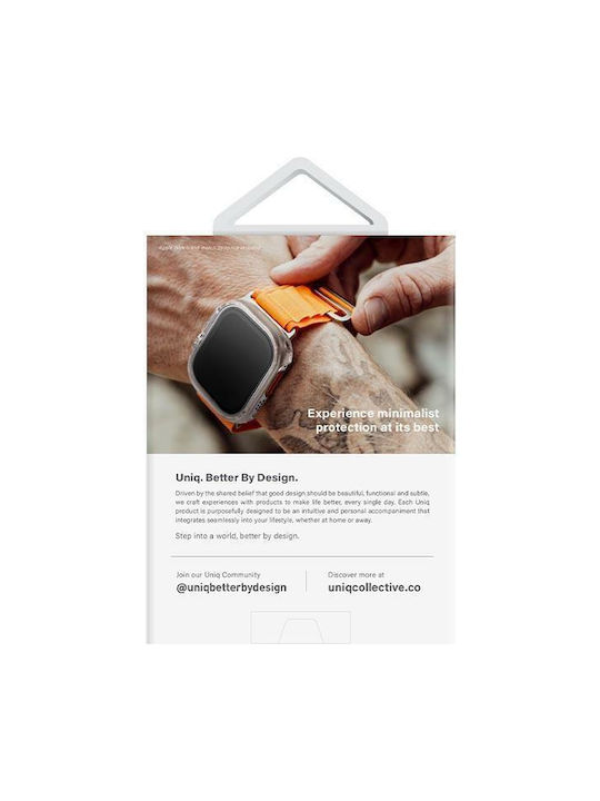 Uniq Garde Silicone Case with Glass in Transparent color for Apple Watch Ultra 49mm