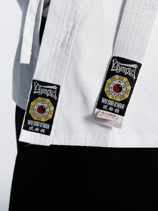Olympus Sport Wu Shu Kwan Uniform Ενηλίκων / Παιδική Στολή Wu-Shu Λευκή