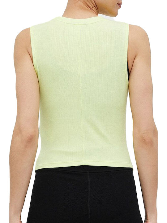 DKNY Summer Women's Cotton Blouse Sleeveless Yellow