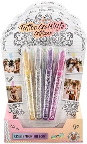 Trend Haus Festival Glitter Tattoo Pixuri Gel Set 4 Bucăți
