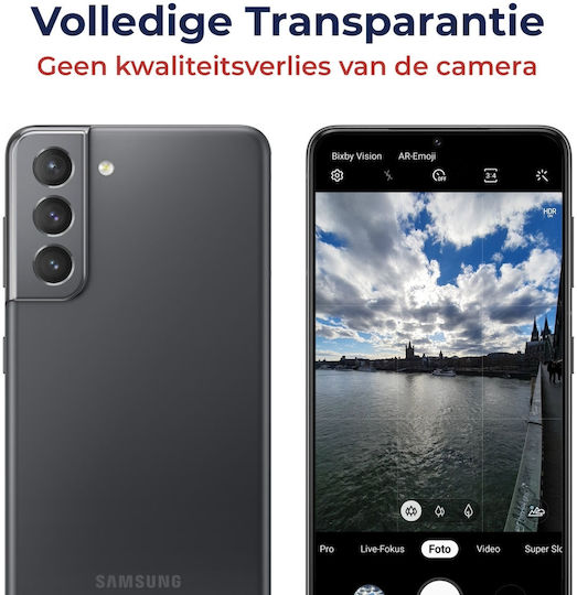 Rosso Kameraschutz Gehärtetes Glas Transparent für das Galaxy S21 5G