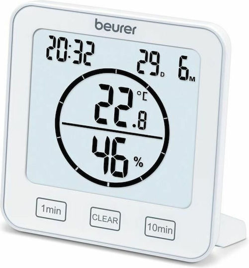 Beurer HM 22 Θερμόμετρo & Υγρασιόμετρo Επιτραπέζιο για Χρήση σε Εσωτερικό Χώρο